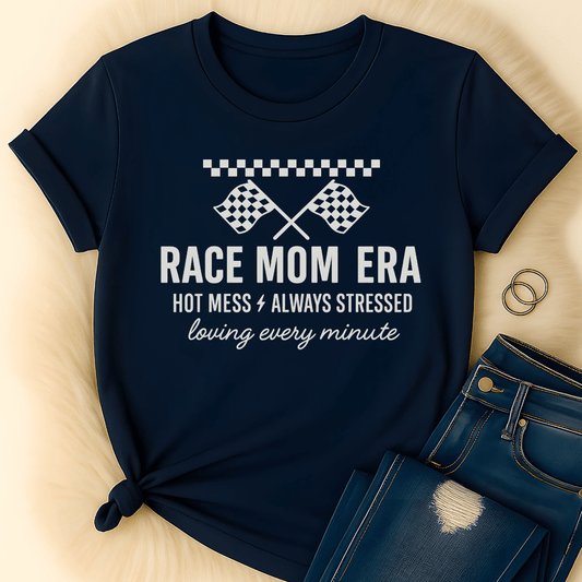 Printify T-Shirt Race Mom Era T-Shirt