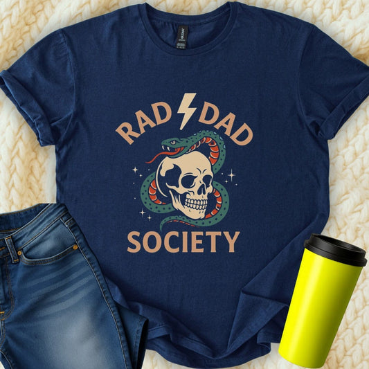 Printify T-Shirt Navy / S Rad Dad Society T-Shirt