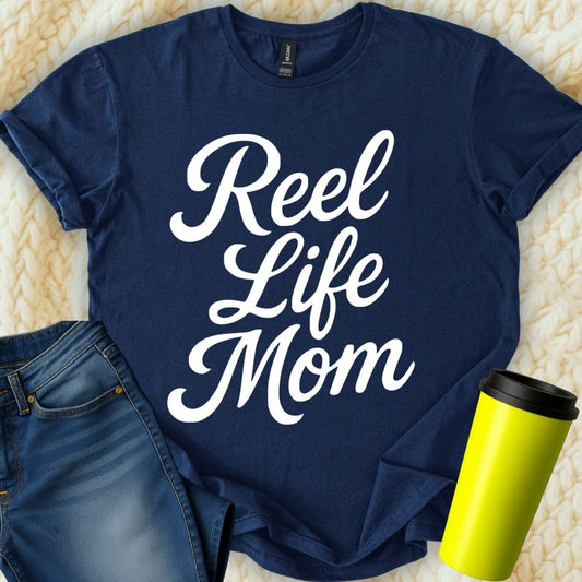 MyDesigns T-Shirt S / Navy Reel Life Mom T-Shirt