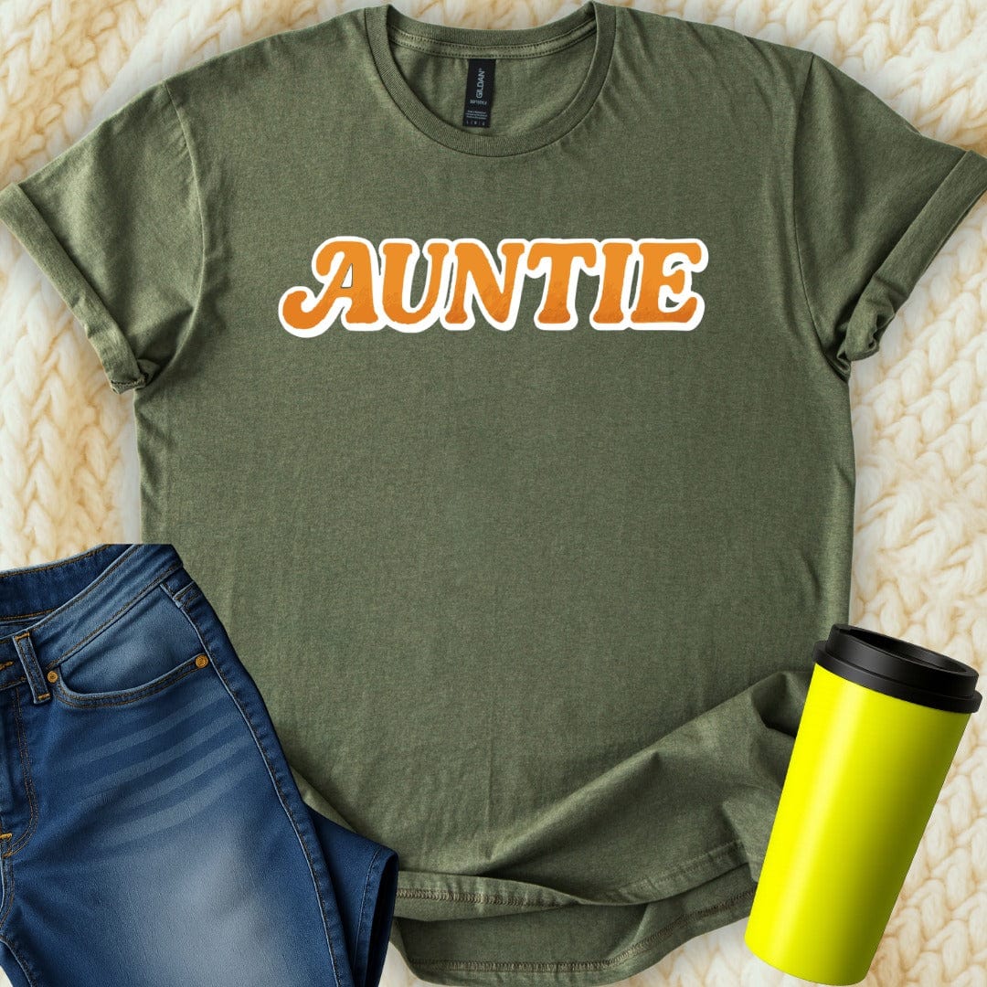 MyDesigns T-Shirt S / Military Green Retro Auntie T-Shirt