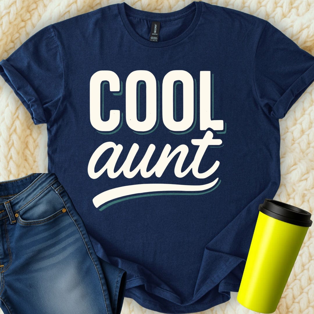 MyDesigns Physical Item Retro Cool Aunt Graphic Great Gift Idea Unique T-Shirt