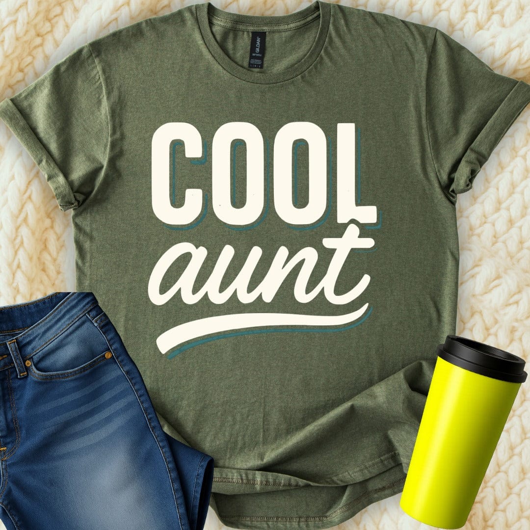 MyDesigns Physical Item Retro Cool Aunt Graphic Great Gift Idea Unique T-Shirt