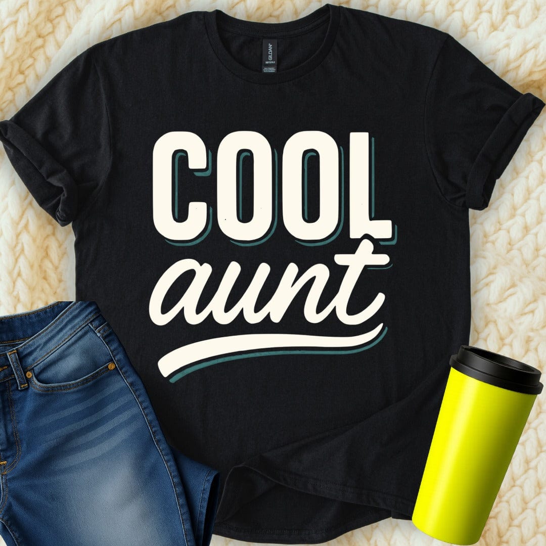 MyDesigns Physical Item Retro Cool Aunt Graphic Great Gift Idea Unique T-Shirt
