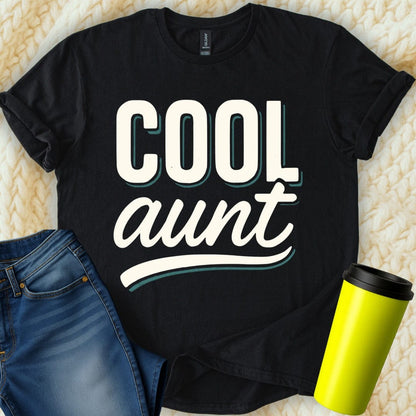 MyDesigns Physical Item Retro Cool Aunt Graphic Great Gift Idea Unique T-Shirt