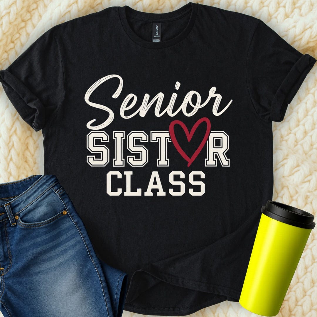 Printify T-Shirt Black / S Senior Sister T-Shirt
