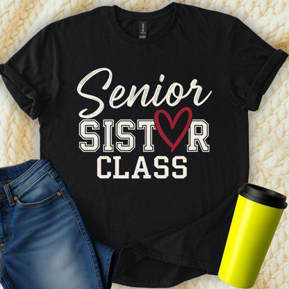 Printify T-Shirt Black / S Senior Sister T-Shirt