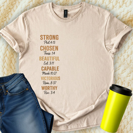 Printify T-Shirt Sand / S She IS... T-Shirt