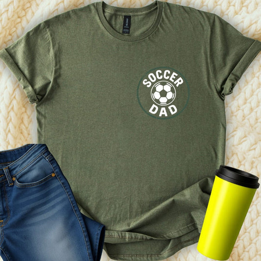 MyDesigns Physical Item Soccer Dad Graphic Printed Comfortable Casual T-Shirt