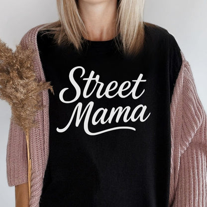 MyDesigns T-Shirt Street Mama Stylish Typography Design Premium T-Shirt