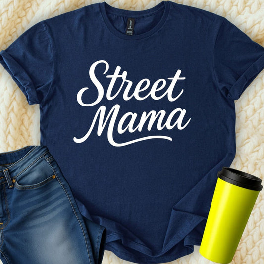 MyDesigns T-Shirt Street Mama Stylish Typography Design Premium T-Shirt