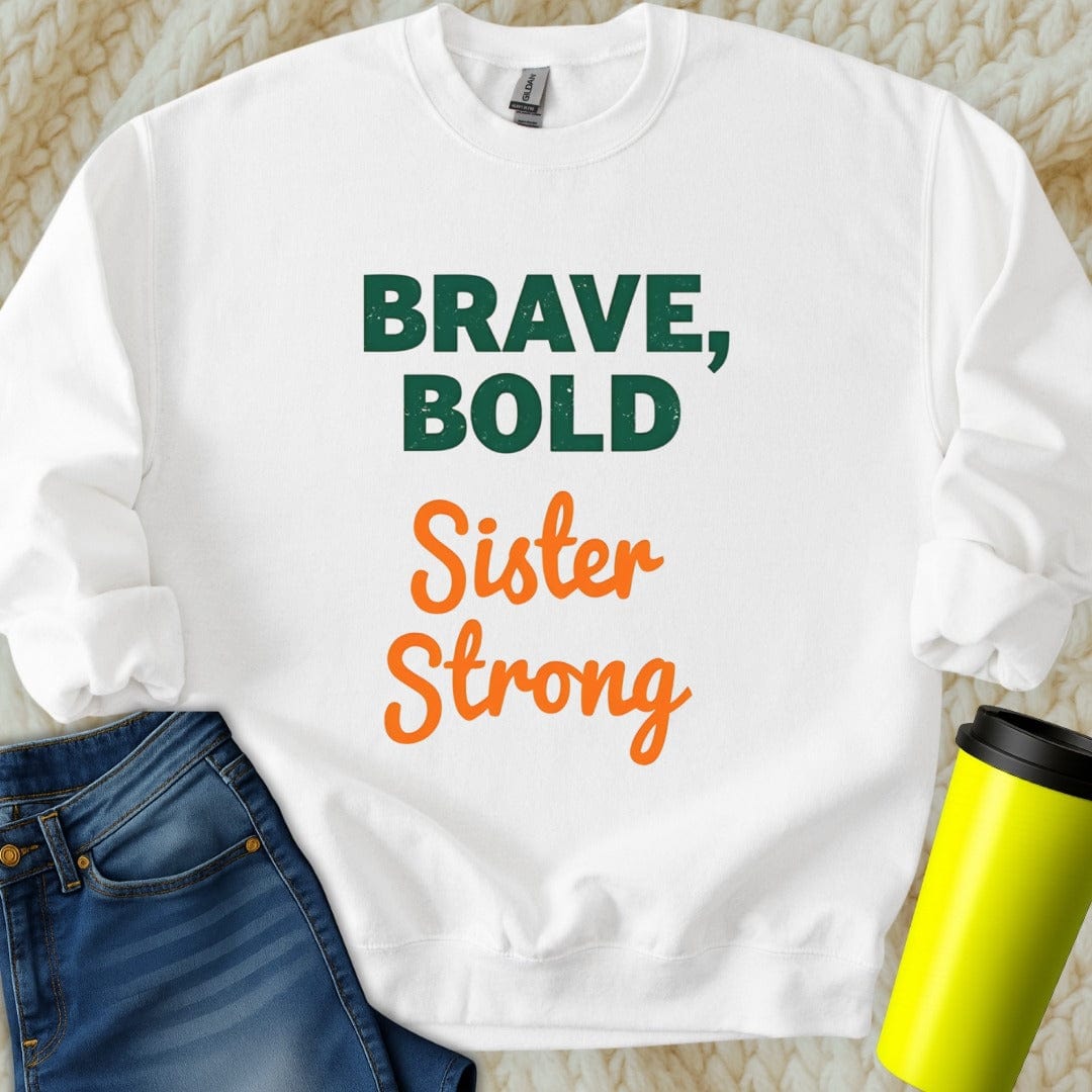Printify Sweatshirt S / White Strong Sister Sweatshirt
