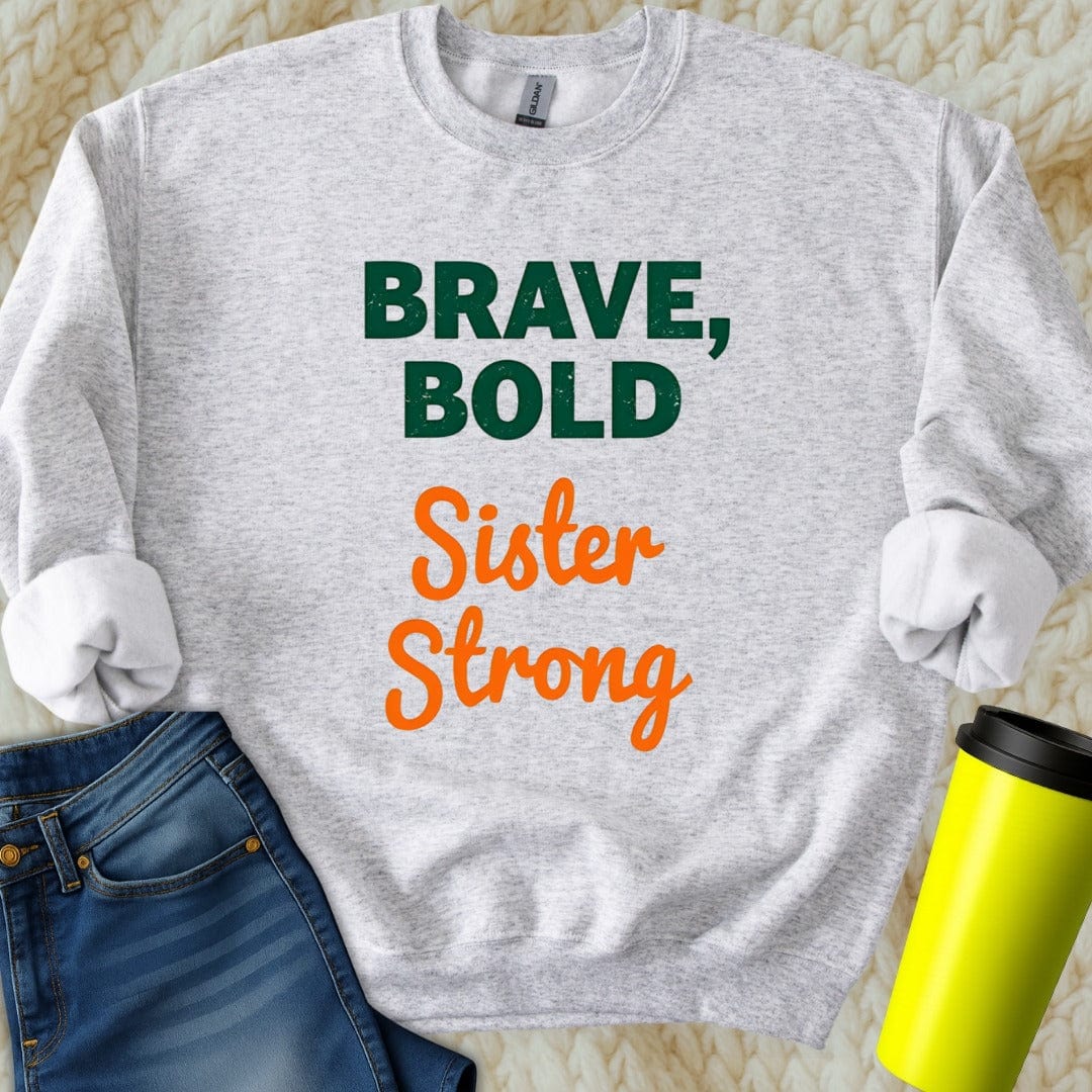 Printify Sweatshirt S / Ash Strong Sister Sweatshirt