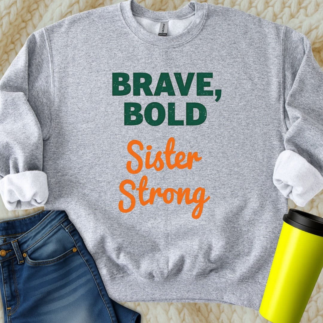 Printify Sweatshirt S / Sport Grey Strong Sister Sweatshirt