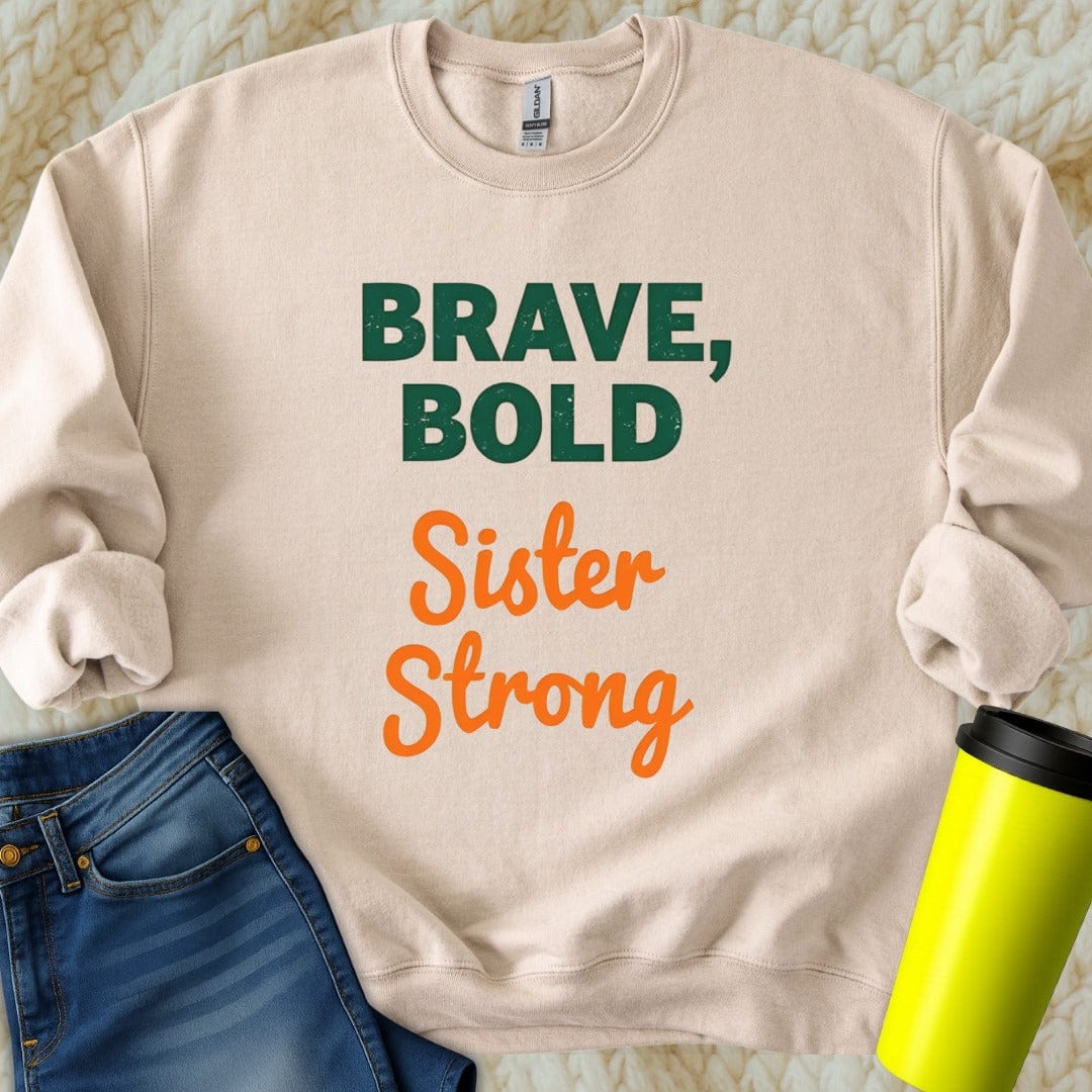 Printify Sweatshirt S / Sand Strong Sister Sweatshirt