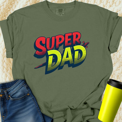 Printify T-Shirt Moss / S Super Dad Tee