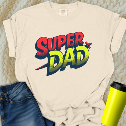 Printify T-Shirt Ivory / S Super Dad Tee