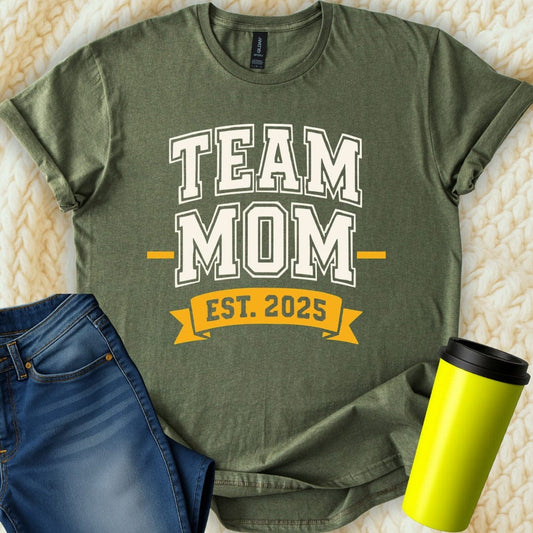 MyDesigns T-Shirt S / Military Green Team Mom T-Shirt