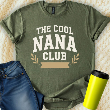 MyDesigns Physical Item The Cool Nana Club Graphic Design Novelty Style T-Shirt
