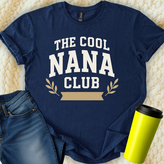 MyDesigns Physical Item The Cool Nana Club Graphic Design Novelty Style T-Shirt