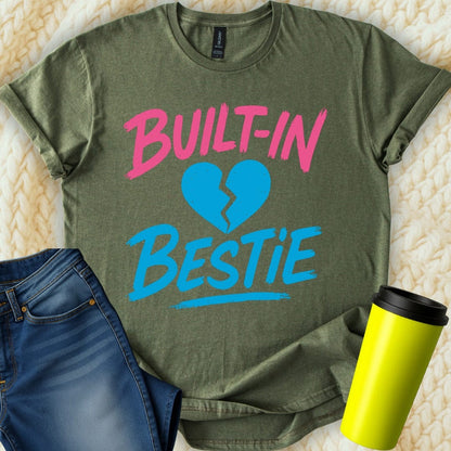 MyDesigns Physical Item Untitled Project - Built-In Bestie Graphic Style T-Shirt