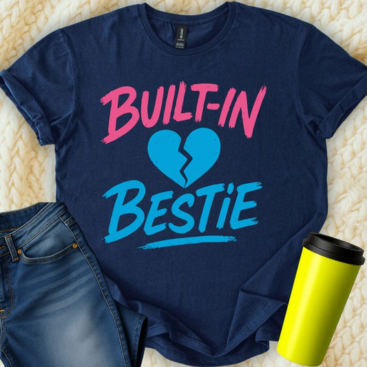 MyDesigns Physical Item Untitled Project - Built-In Bestie Graphic Style T-Shirt