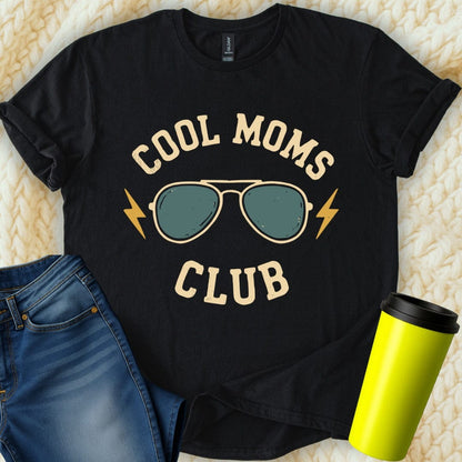 MyDesigns Physical Item Untitled Project - Cool Moms Club Sunglasses Graphic T-Shirt