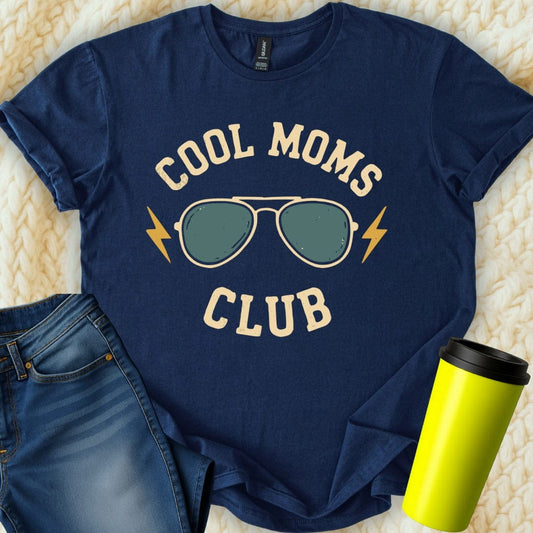 MyDesigns Physical Item Untitled Project - Cool Moms Club Sunglasses Graphic T-Shirt