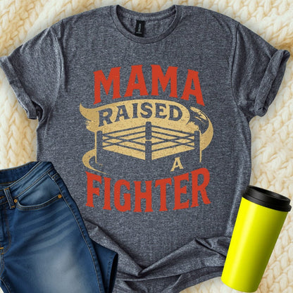 MyDesigns Physical Item Untitled Project - Mama Raised A Fighter Boxing Ring T-Shirt