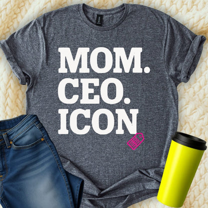 MyDesigns Physical Item Untitled Project - Mom CEO Icon Graphic Design T-Shirt