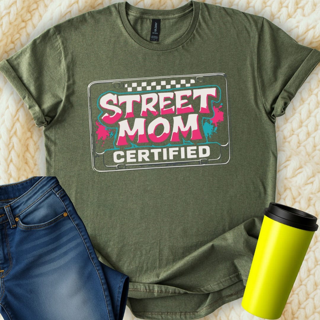 MyDesigns Physical Item Untitled Project - Street Mom Certified License Plate T-Shirt