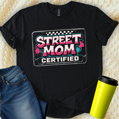 MyDesigns Physical Item Untitled Project - Street Mom Certified License Plate T-Shirt