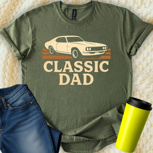 MyDesigns Physical Item Vintage Classic Dad Muscle Car Graphic T-Shirt