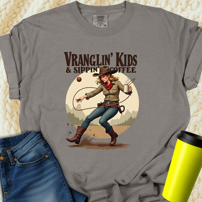 Printify T-Shirt Grey / S 'Vranglin' Kids T-Shirt