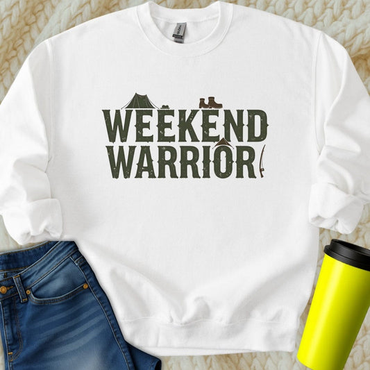 Printify Sweatshirt S / White Weekend Dad Sweatshirt