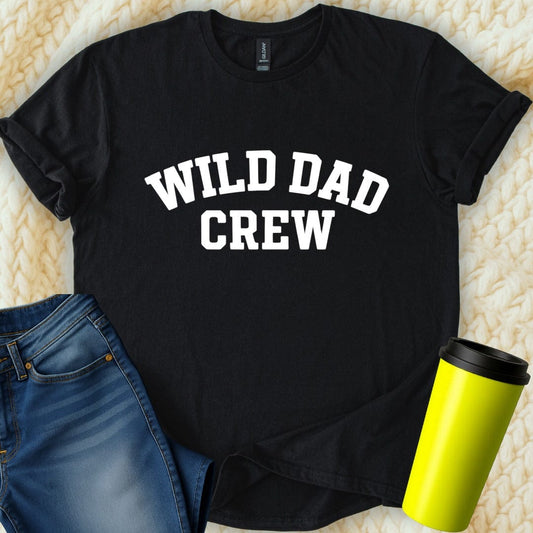 Printify T-Shirt Black / S Wild Dad Crew T-Shirt