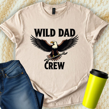 Printify T-Shirt Sand / S Wild Dad Crew T-Shirt
