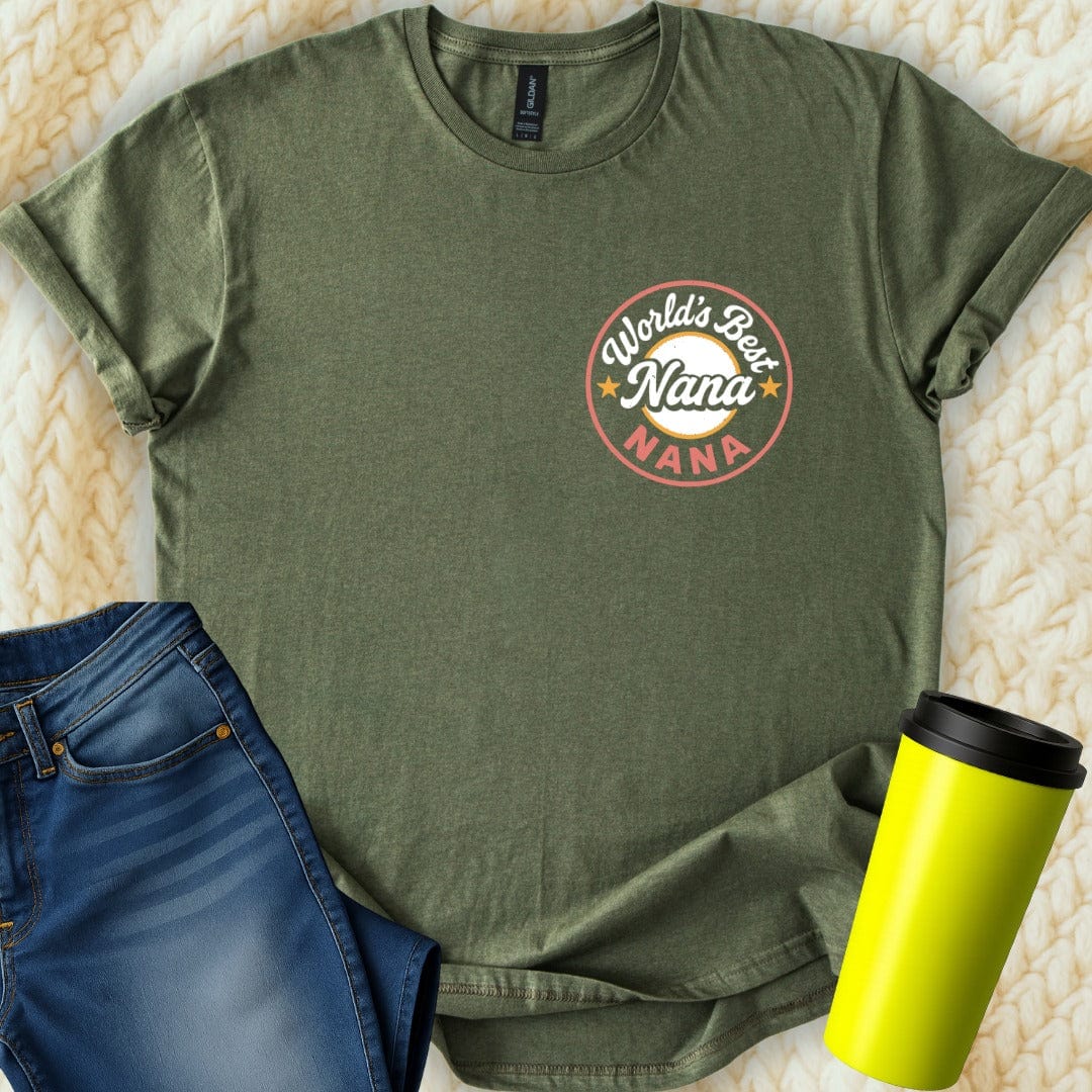 MyDesigns Physical Item World's Best Nana Design Mothers Day Gift For Nana T-Shirt